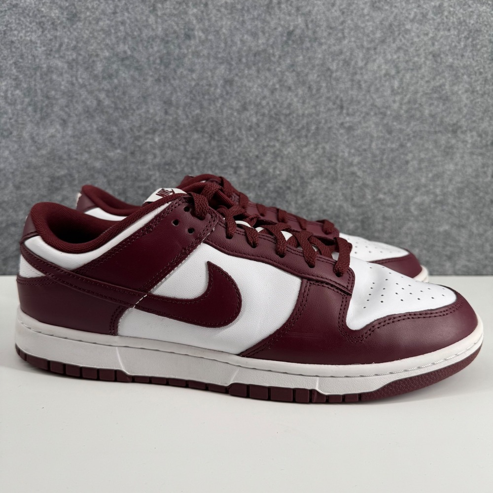 Nike Dunk Low Mens Size 11 Team Red White DV0833-115 Leather Sneakers